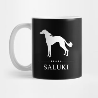 Saluki Dog White Silhouette Mug